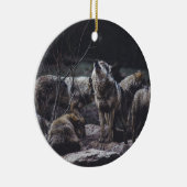 Wolf Pack Keramik Ornament (Rechts)