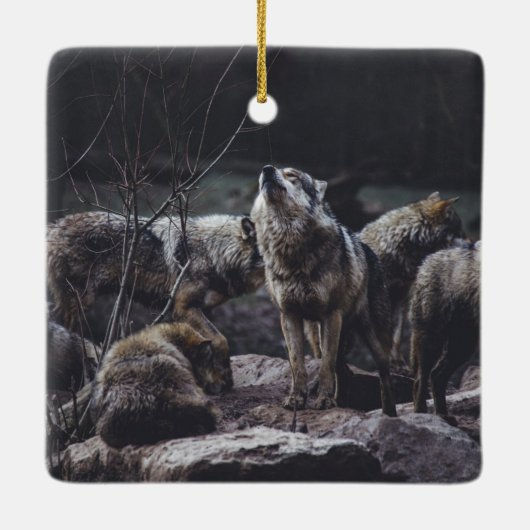 Wolf Pack Keramikornament (Rückseite)