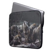 Wolf Pack Laptop Sleeve (Vorderseite Links)