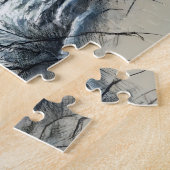 Wolf Pack läuft im Mondlicht Puzzle (Seite)