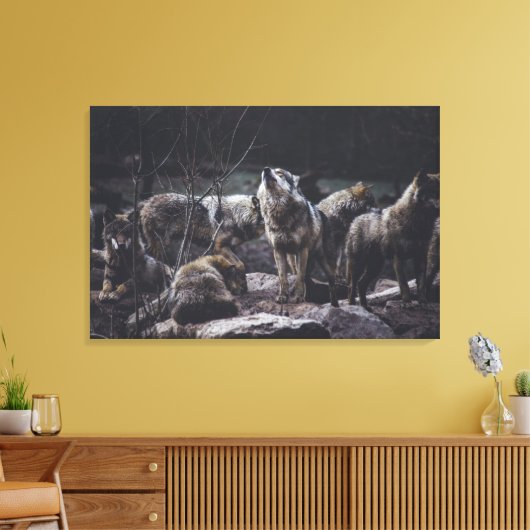 Wolf Pack Leinwanddruck (Insitu (Wohnzimmer))