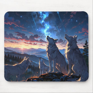 🌕 🐺 Wolf Pack Mousepad - vereint mit Instinkt, D