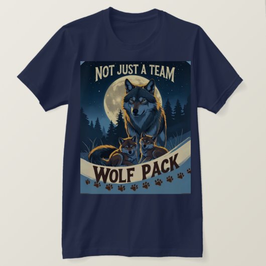 Wolf Pack - Nicht nur ein Team, eine Familie unter T-Shirt (Design vorne)