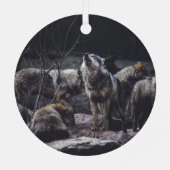 Wolf Pack Ornament Aus Metall (Rückseite)