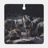 Wolf Pack Ornament Aus Metall (Rückseite)