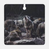 Wolf Pack Ornament Aus Metall (Vorderseite)