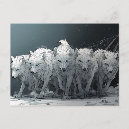 Wolf Pack Postkarte (Vorderseite)