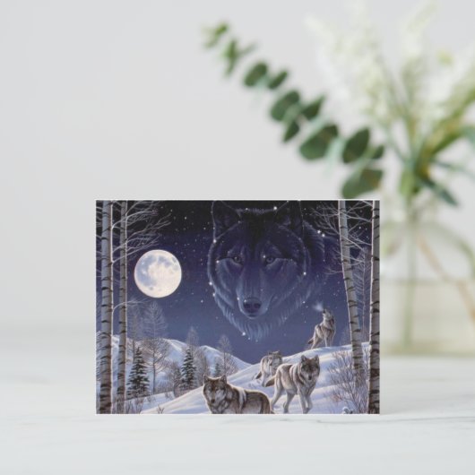 Wolf Pack Postkarte (Stehend Vorderseite)