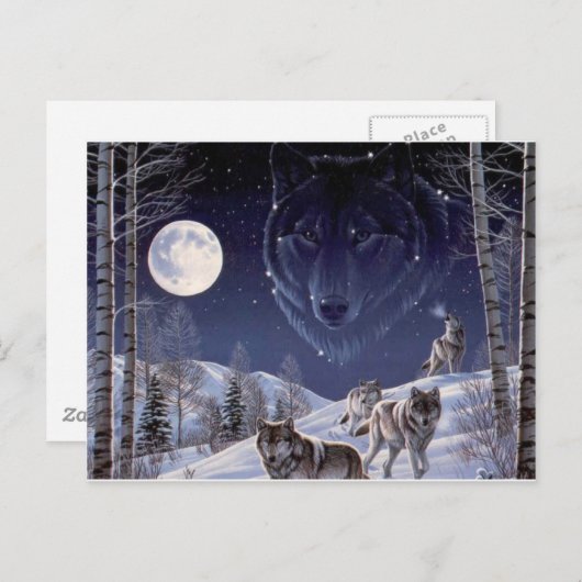 Wolf Pack Postkarte (Vorne/Hinten)