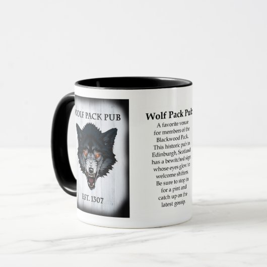 Wolf Pack Pub Tasse (Vorderseite Links)