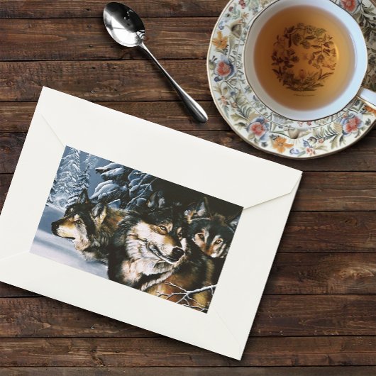 Wolf Pack Rechteckiger Aufkleber