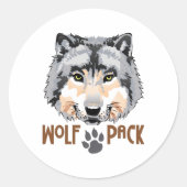 WOLF PACK RUNDER AUFKLEBER (Vorderseite)