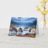 Wolf Pack Vatertag Gruß Karte (Gelbe Blume)