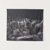 Wolf Pack Wandteppich (Vorderseite (Horizontal))