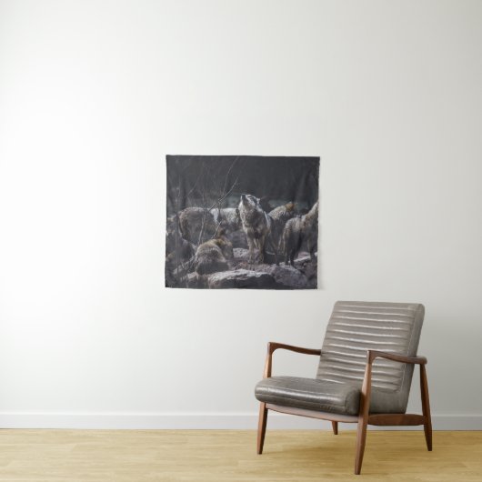 Wolf Pack Wandteppich (Beispiel (Horizontal))