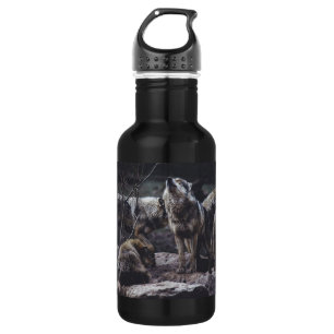 Wolf Pack Wasserflasche aus nicht rostendem Stahl