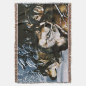 Wolf Pack Winter Decke (Vorderseite Vertikal)