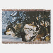 Wolf Pack Winter Decke (Vorderseite)