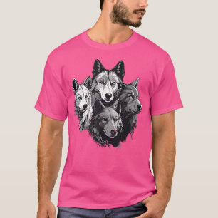 Wolf Pack Wolf Stencil Wolf Familie T-Shirt