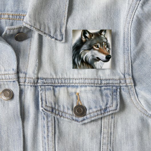 Wolf Painting Button (Beispiel)