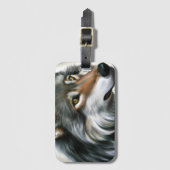 Wolf Painting Gepäckanhänger (Vorderseite Vertikal)