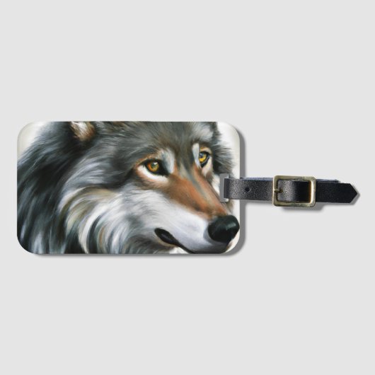 Wolf Painting Gepäckanhänger (Vorderseite (Horizontal))