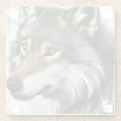 Wolf Painting Glasuntersetzer (Rückseite)