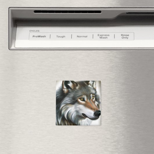 Wolf Painting Magnet (In Situ (Geschirrspüler))