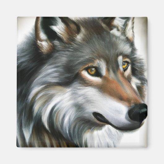 Wolf Painting Magnet (Vorne)