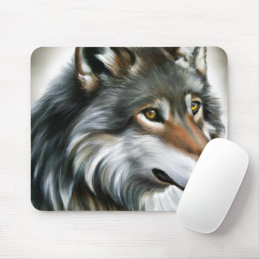 Wolf Painting Mousepad (Mit Mouse)