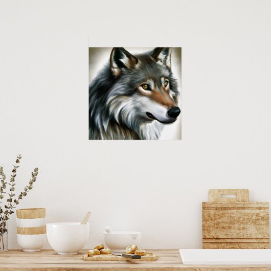 Wolf Painting Poster (Küche)