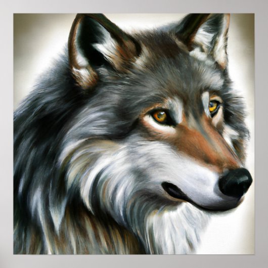 Wolf Painting Poster (Vorne)