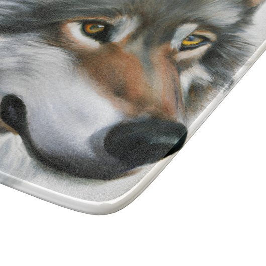 Wolf Painting Schneidebrett (Ecke)