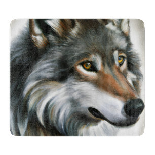 Wolf Painting Schneidebrett