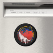 Wolf Panther Lunar Eclipse Magnet (In Situ (Geschirrspüler))