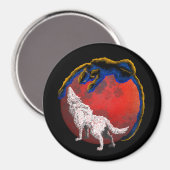 Wolf Panther Lunar Eclipse Magnet (Vorderseite/Rückseite)