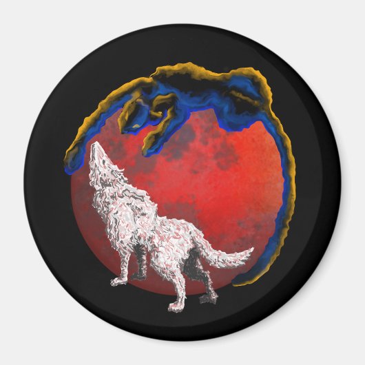 Wolf Panther Lunar Eclipse Magnet (Vorne)