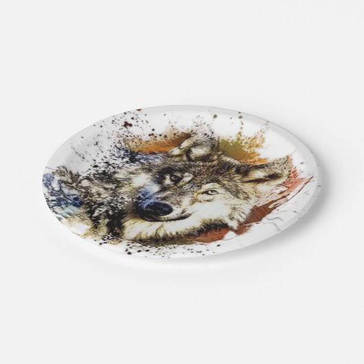 Wolf Pappteller (Schrägansicht)