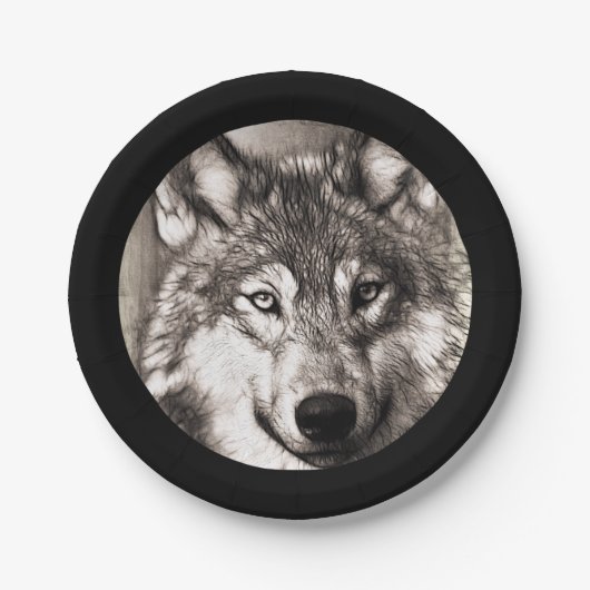 Wolf Pappteller (Vorderseite)