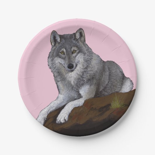 Wolf Pappteller (Vorderseite)