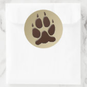 Wolf Paw Print Aufkleber (Tasche)