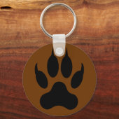 Wolf Paw Print beidseitig Schlüsselanhänger (Rückseite)