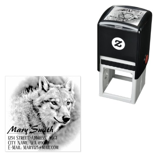 Wolf Permastempel (Beispiel)