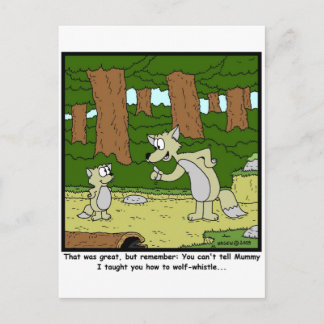 Wolf-pfeifen Postkarte