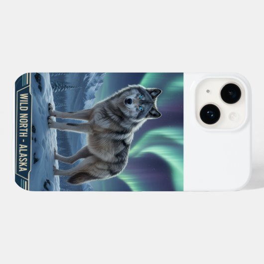 Wolf Phone Case 🐺 🌌 | ❄️ (Rückseite (Horizontal))