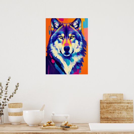 Wolf Picture Wall Art, Atemberaubender Wolf Wild Poster (Küche)
