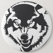 Wolf-Pinback-Button Button (Vorderseite)