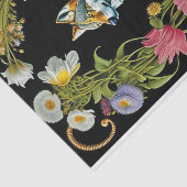 Wolf Pink Yellow Floral Artwork Seidenpapier (Ausschnitt)