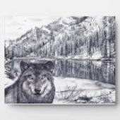 Wolf Plaque Fotoplatte (Vorderseite)