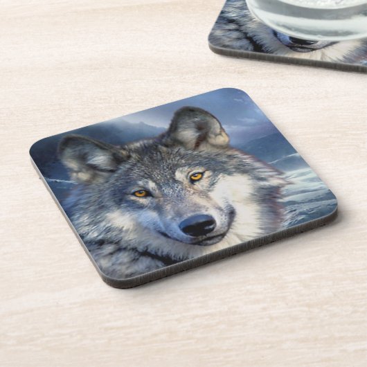 Wolf Plastic Untersetzer Set (Linke Seite)